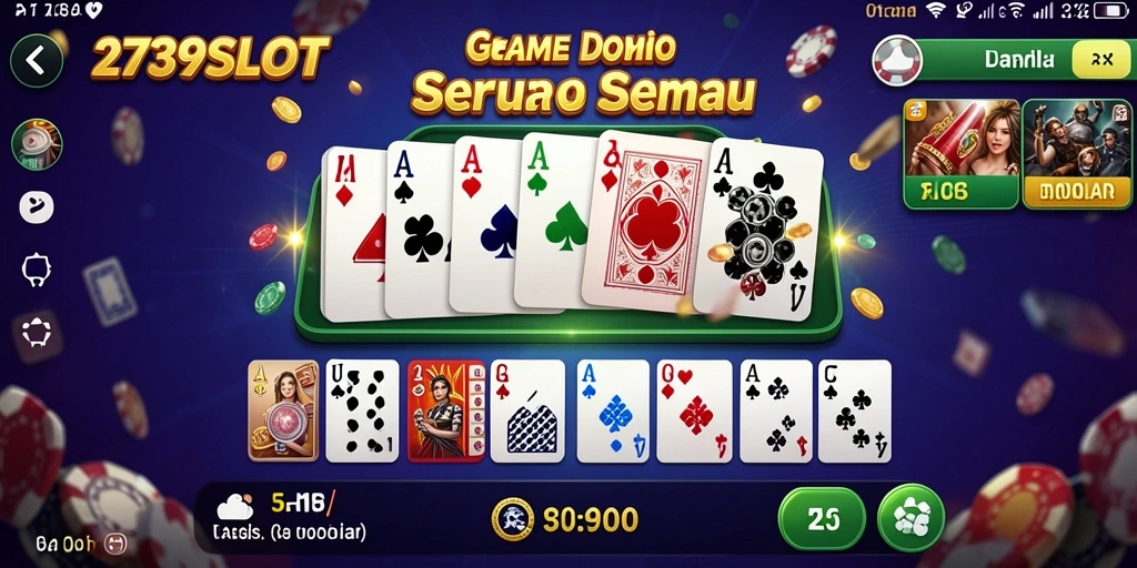 Screenshot utama 2739SLOT menampilkan serunya gameplay Domino dengan teman.