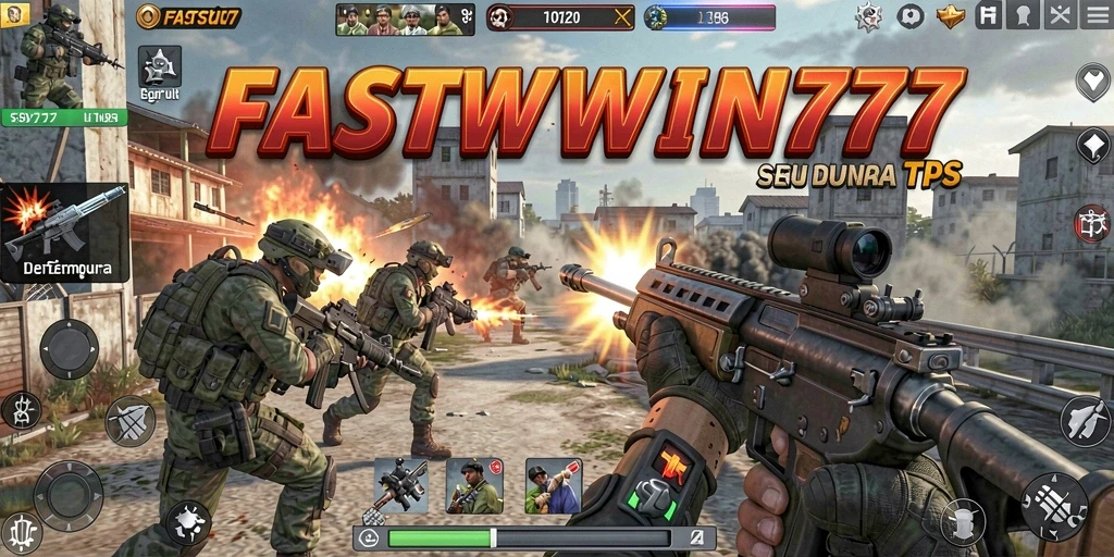 Tampilan aksi mendebarkan dari gameplay TPS di FASTWIN77.
