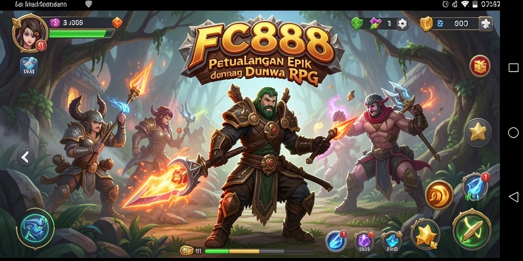 Tampilan gameplay FC888 menampilkan pertempuran seru dan karakter yang menarik.