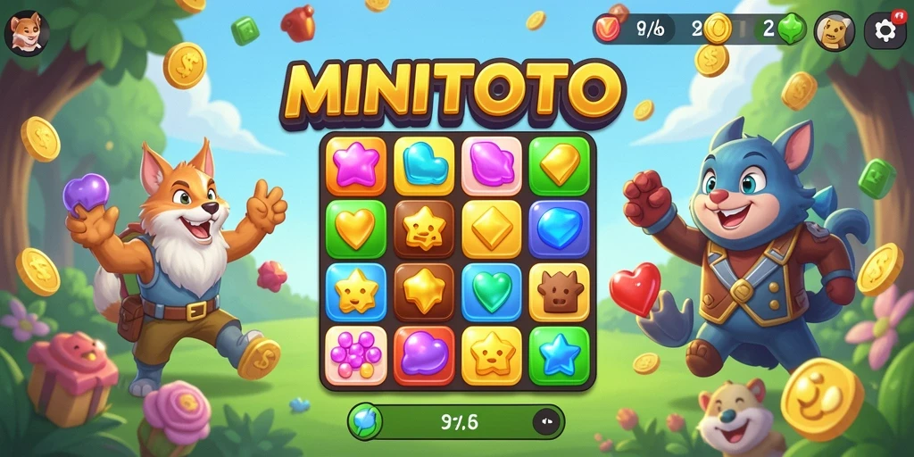 Tangkapan layar gameplay Match-3 yang penuh warna dan menarik.