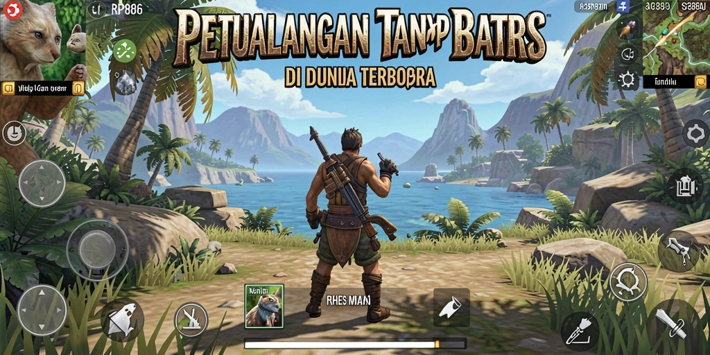 Screenshot menampilkan gameplay RP886 dengan dunia terbuka yang luas dan menakjubkan.